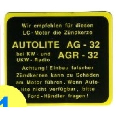 Buji Etiket ''AUTOLITE AG-32''